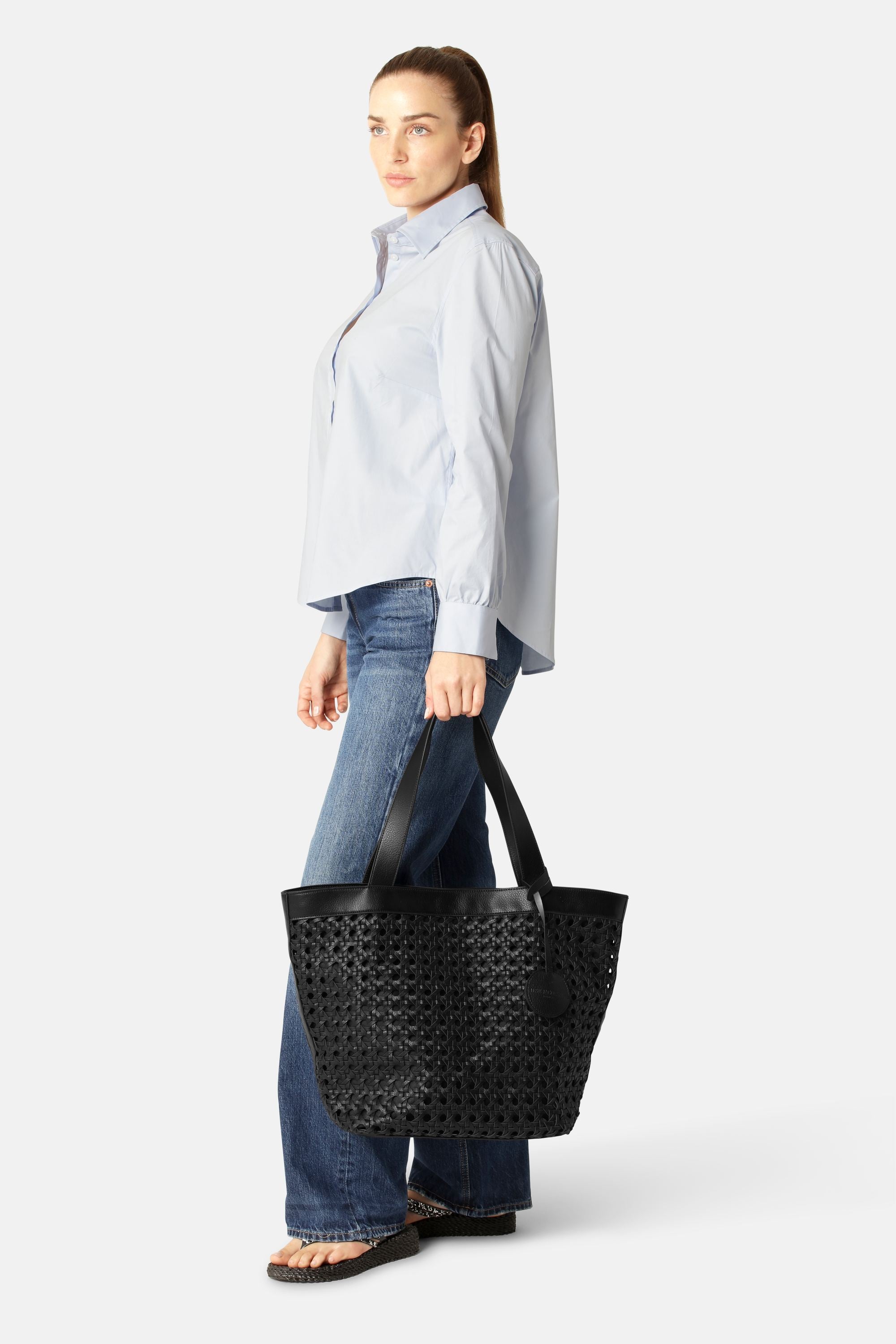 Large Beach Bag - Black Black